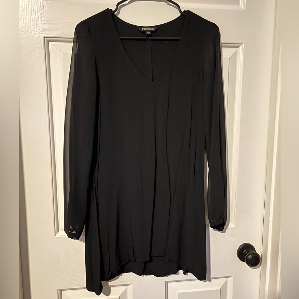 Express black long sleeve dress